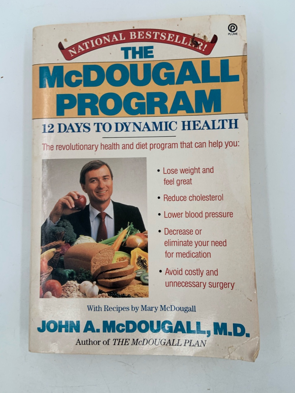 🌹New List🌹Fair cond. McDougall Program Hardcover Book-by John A. McDougall, M.D.